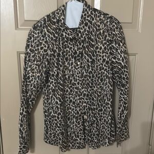 J. Crew Black and White Button Down Dress Shirt